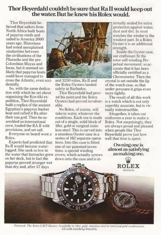 copywriter storytelling - scrivere storie per vendere un rolex annuncio efficace