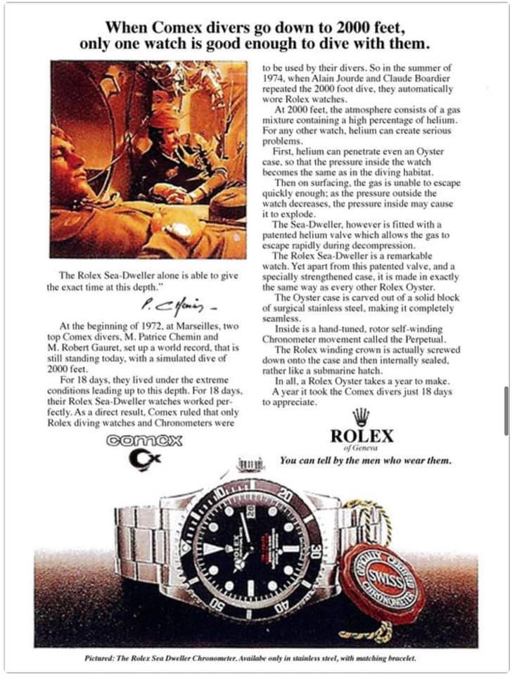 sales letter copywriter - esempio pratico di come scrivere copy rolex annuncio