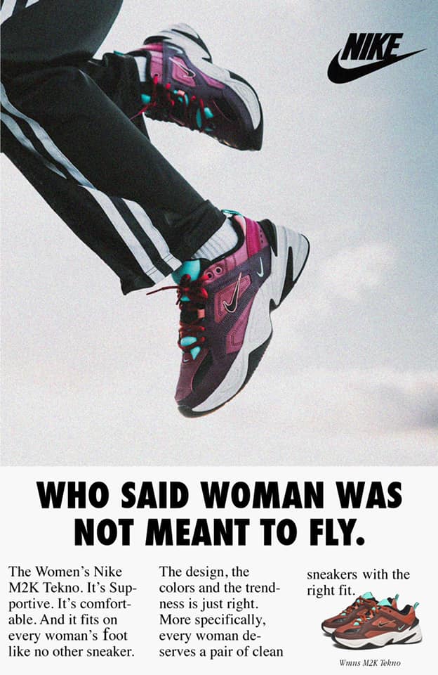 Chi ha detto che la donna non fu creata per volare? - esempio copywriter - pubblicità nike