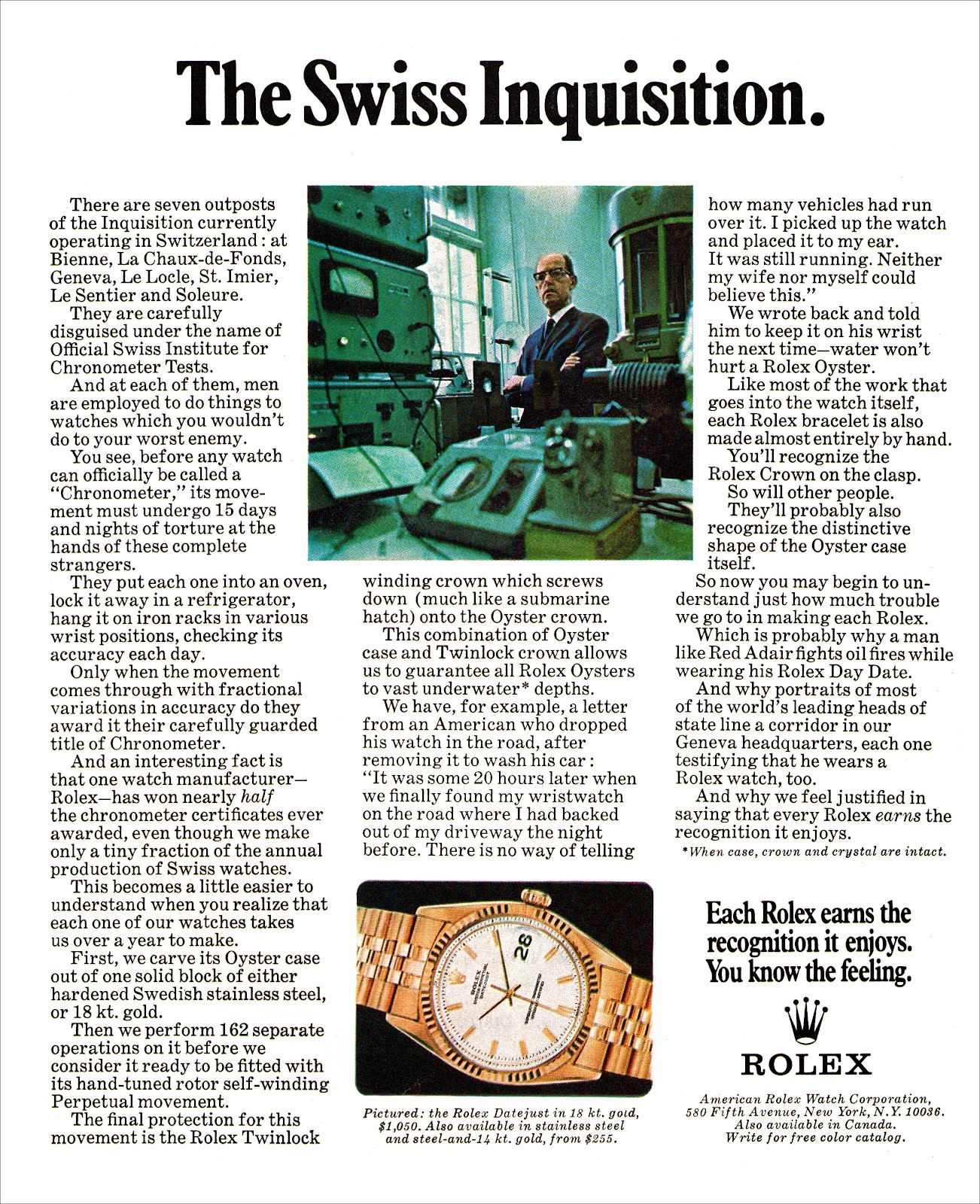 esempio copywriter - pratico di come scrivere copy rolex annuncio